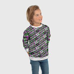 Свитшот детский Juventus glitch pattern, цвет: 3D-белый — фото 2