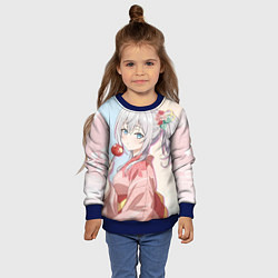 Свитшот детский Аля иногда кокетничает со мной по русски Алиса, цвет: 3D-синий — фото 2