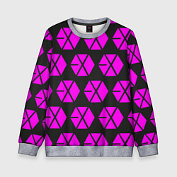 Свитшот детский Exo логотип, цвет: 3D-меланж