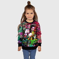 Свитшот детский Майк Тайсон граффити, цвет: 3D-черный — фото 2
