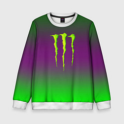 Свитшот детский Monster energy gradient, цвет: 3D-белый