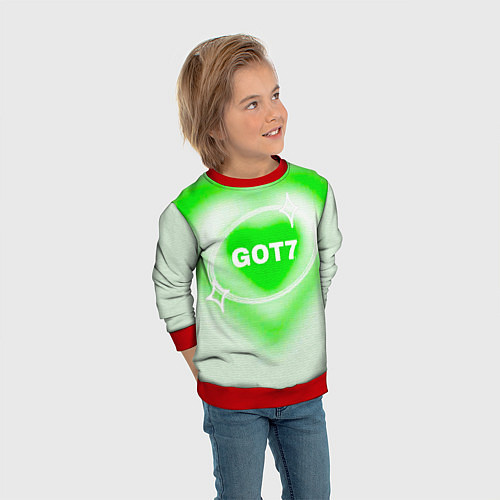 Детский свитшот Got7 сердце / 3D-Красный – фото 3