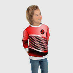 Свитшот детский BMW carbon texture, цвет: 3D-белый — фото 2