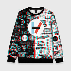 Детский свитшот Twenty one pilots glitch pattern