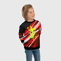 Свитшот детский Doom кислотное лого броня, цвет: 3D-черный — фото 2