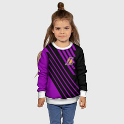 Свитшот детский Лейкерс, цвет: 3D-белый — фото 2