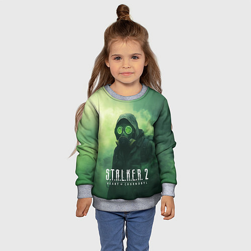 Детский свитшот Stalker 2 сердце Чернобыля / 3D-Меланж – фото 4