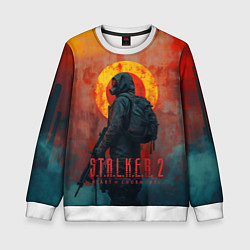 Свитшот детский Stalker 2 poster art, цвет: 3D-белый