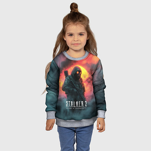 Детский свитшот Stalker 2 радиоактивный фон / 3D-Меланж – фото 4