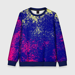 Свитшот детский Брызги красок фильтр, цвет: 3D-синий