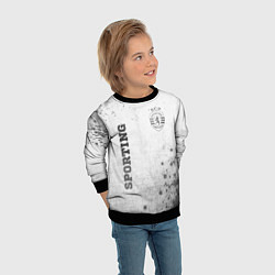 Свитшот детский Sporting - white gradient вертикально, цвет: 3D-черный — фото 2
