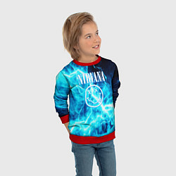 Свитшот детский Nirvana electro, цвет: 3D-красный — фото 2