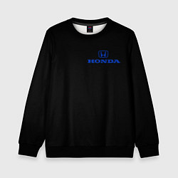 Свитшот детский Honda blue logo, цвет: 3D-черный