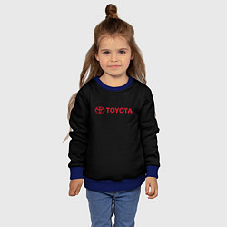 Свитшот детский Toyota red logo auto, цвет: 3D-синий — фото 2