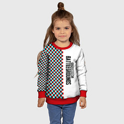 Свитшот детский PUBG глитч клетка, цвет: 3D-красный — фото 2
