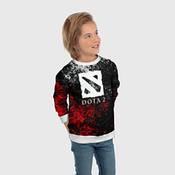Свитшот детский Dota2 брызги красок, цвет: 3D-белый — фото 2