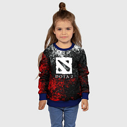 Свитшот детский Dota2 брызги красок, цвет: 3D-синий — фото 2