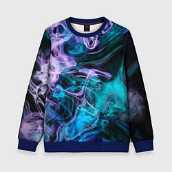 Свитшот детский Цветной дым текстура, цвет: 3D-синий