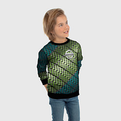 Свитшот детский Nissan авто текстура узор, цвет: 3D-черный — фото 2