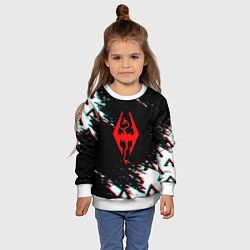 Свитшот детский The Elder Scrolls Online glitch, цвет: 3D-белый — фото 2