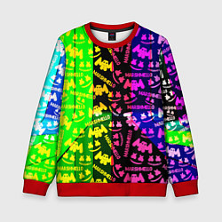 Детский свитшот Marshmello pattern neon steel