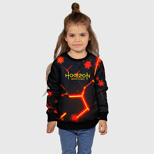 Детский свитшот Horizon Zero Dawn winter / 3D-Черный – фото 4