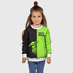 Свитшот детский Child Grogu, цвет: 3D-белый — фото 2