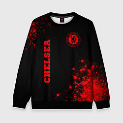 Детский свитшот Chelsea - red gradient вертикально