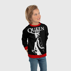 Свитшот детский Queen Freddie Mercury король, цвет: 3D-красный — фото 2