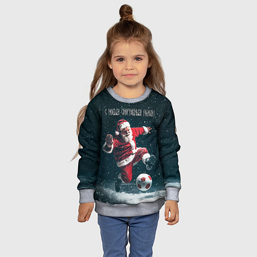 Детский свитшот С Новым спортивным годом / 3D-Меланж – фото 4