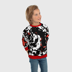 Свитшот детский Черно-красный камуфляж, цвет: 3D-красный — фото 2