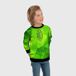 Свитшот детский AC Milan green poly, цвет: 3D-черный — фото 2