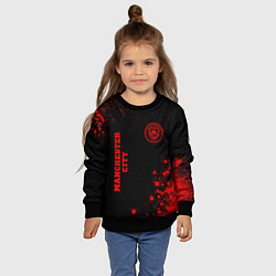 Свитшот детский Manchester City - red gradient вертикально, цвет: 3D-черный — фото 2