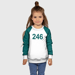 Свитшот детский Игра в кальмара 246, цвет: 3D-белый — фото 2