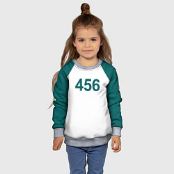 Свитшот детский Игра в кальмара 456, цвет: 3D-меланж — фото 2