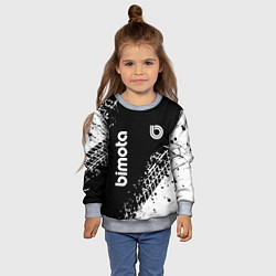 Свитшот детский Bimoto - следы от шин, цвет: 3D-меланж — фото 2