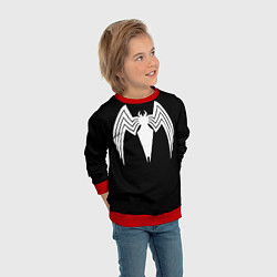 Свитшот детский Venom - spider logo, цвет: 3D-красный — фото 2