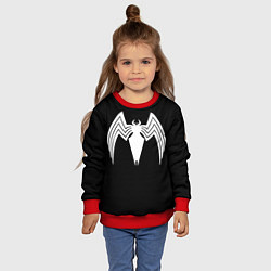 Свитшот детский Venom - spider logo, цвет: 3D-красный — фото 2