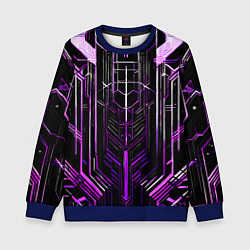 Детский свитшот Purple lines on a black background