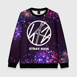 Свитшот детский Праздничный Stray Kids, цвет: 3D-черный
