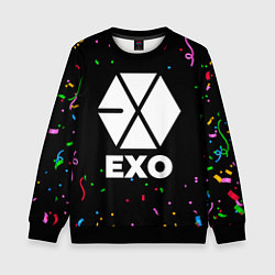 Свитшот детский Exo конфети, цвет: 3D-черный