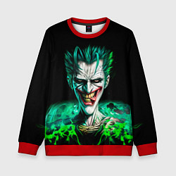 Свитшот детский Безумный клоун Джокер, цвет: 3D-красный