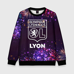 Свитшот детский Праздничный Lyon, цвет: 3D-черный