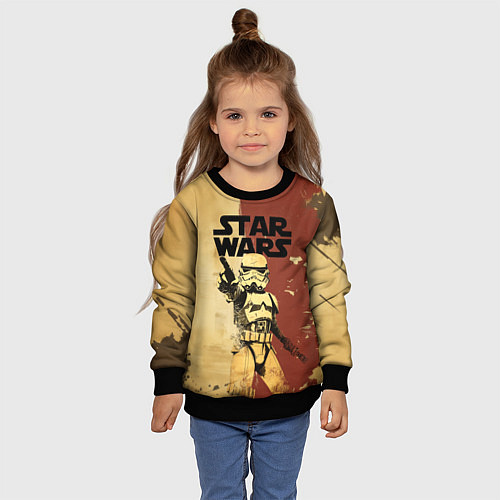 Детский свитшот Звездные войны - клон / 3D-Черный – фото 4