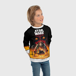 Свитшот детский Звездные войны - Скрытая угроза, цвет: 3D-белый — фото 2
