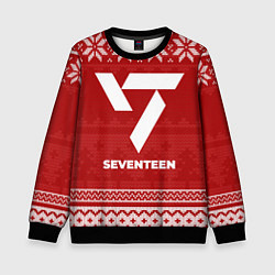 Свитшот детский Новогодний Seventeen, цвет: 3D-черный