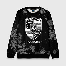 Свитшот детский Снежный Porsche, цвет: 3D-черный