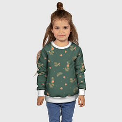 Свитшот детский Сосновые ветки и шишки, цвет: 3D-белый — фото 2