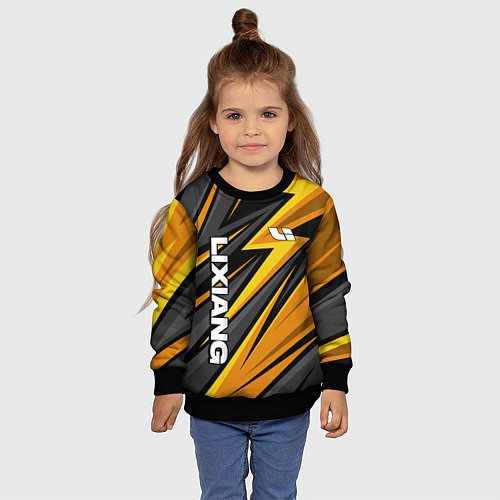 Детский свитшот Lixiang- gold edition / 3D-Черный – фото 4
