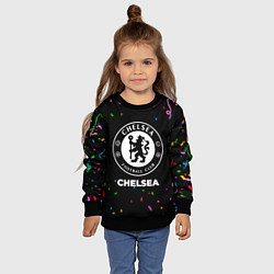 Свитшот детский Chelsea конфети, цвет: 3D-черный — фото 2